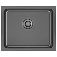 Мойка кухонная Paulmark VISTA 54 PM305444-GM, нержавеющая сталь, вороненая сталь