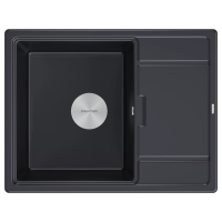 Мойка кухонная Paulmark FLUGEN 50-650 PM216550-BLM, искусственный гранит (IT-GRANIT), черный