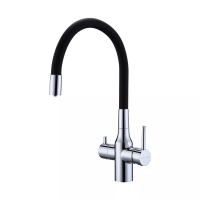 Смеситель для кухни Paulmark Salix Sa213419-CR, с гибким изливом, хром