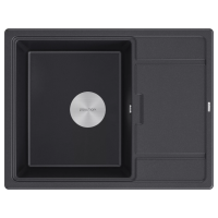 Мойка кухонная Paulmark FLUGEN 50-650 PM216550-BL, искусственный гранит (IT-GRANIT), черный