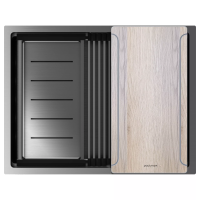 Мойка кухонная Paulmark NEXT-MULTI SINK 58 PM785845-GM, нержавеющая сталь, вороненая сталь