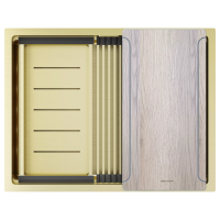 Мойка кухонная Paulmark NEXT-MULTI SINK 58 PM785845-LG, нержавеющая сталь, зотоло