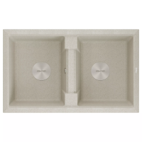 Мойка кухонная Paulmark TANDEM 80/2 PM238150-BE, искусственный гранит (IT-GRANIT), бежевый