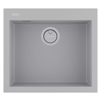 Мойка кухонная Paulmark DECORATION 56 PM935650-UGR, искусственный камень (ACRYSTONE), серый