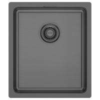 Мойка кухонная Paulmark VISTA 38 PM904438-GM, нержавеющая сталь, вороненая сталь