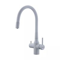 Смеситель для кухни Paulmark Salix Sa213419-WH, с гибким изливом, белый