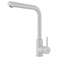 Смеситель для кухни Paulmark TWIN Tw213622-WH, с подключением к фильтру, белый
