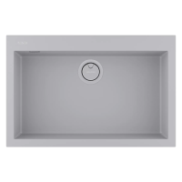 Мойка кухонная Paulmark DECORATION 76 PM937650-UGR, искусственный камень (ACRYSTONE), серый