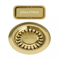 Слив с овальным переливом Paulmark PM6024-LG, зотоло