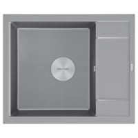 Мойка кухонная Paulmark FLUGEN 50-600 PM216050-GRM, искусственный гранит (IT-GRANIT), серый