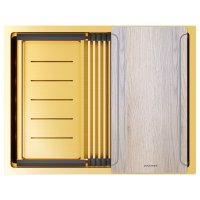 Мойка кухонная Paulmark NEXT-MULTI SINK 58 PM785845-BG, нержавеющая сталь, золото брашированное