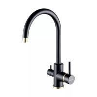 Смеситель для кухни Paulmark Essen Es213211-401BR, с подключением к фильтру, антрацит