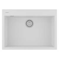 Мойка кухонная Paulmark DECORATION 69 PM936950-WH, искусственный камень (ACRYSTONE), белый