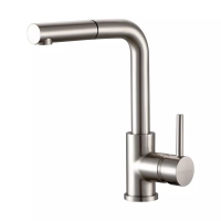 Смеситель для кухни Paulmark Kassel Ka214311-BS, с выдвижным изливом, сталь