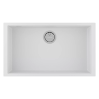 Мойка кухонная Paulmark NEO CLASSIC 76 PM967644-WH, искусственный камень (ACRYSTONE), белый