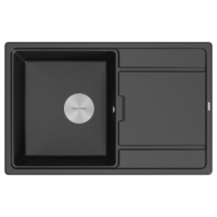 Мойка кухонная Paulmark FLUGEN 50-780 PM217850-BL, искусственный гранит (IT-GRANIT), черный