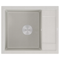 Мойка кухонная Paulmark FLUGEN 50-600 PM216050-GR, искусственный гранит (IT-GRANIT), серый