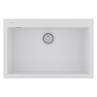 Мойка кухонная Paulmark DECORATION 76 PM937650-WH, искусственный камень (ACRYSTONE), белый