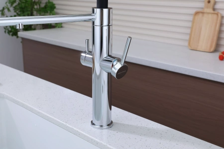 Смеситель для кухни Paulmark NEXUS Ne213999-CR, с подключением к фильтру, хром
