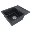 Мойка кухонная Paulmark FLUGEN 50-600 PM216050-BLM, искусственный гранит (IT-GRANIT), черный