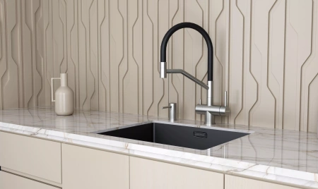 Дозатор для кухонной мойки Paulmark STORK D006-BS, сталь