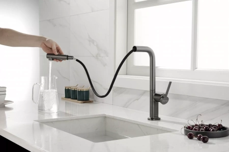 Дозатор для кухонной мойки Paulmark DECUS D004-FI, красный