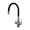 Смеситель для кухни Paulmark Salix Sa213419-BS, с гибким изливом, сталь