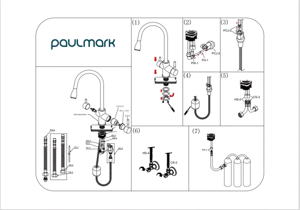 Смеситель для кухни Paulmark LANGE La214212-LG, с подключением к фильтру, зотоло