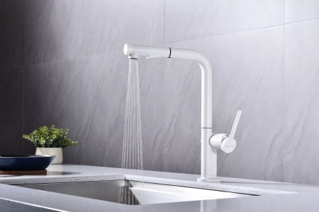 Смеситель для кухни Paulmark Neo Ne214419-WH, белый