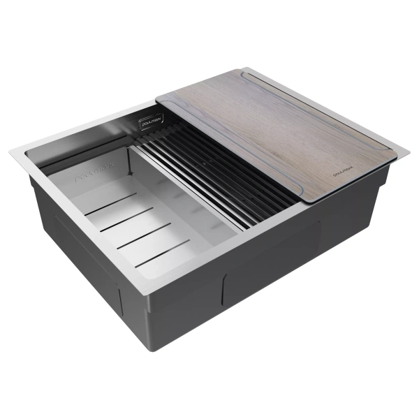 Мойка кухонная Paulmark NEXT-MULTI SINK 58 PM785845-BS, нержавеющая сталь, сталь