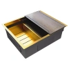 Мойка кухонная Paulmark NEXT-MULTI SINK 54 PM785445-BG, нержавеющая сталь, золото брашированное
