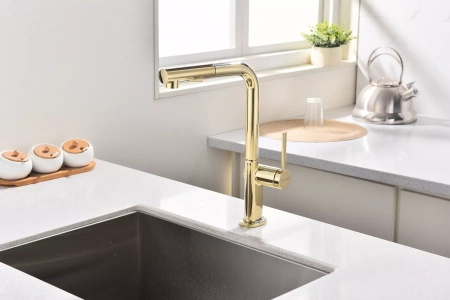 Смеситель для кухни Paulmark Neo Ne214419-G, золото