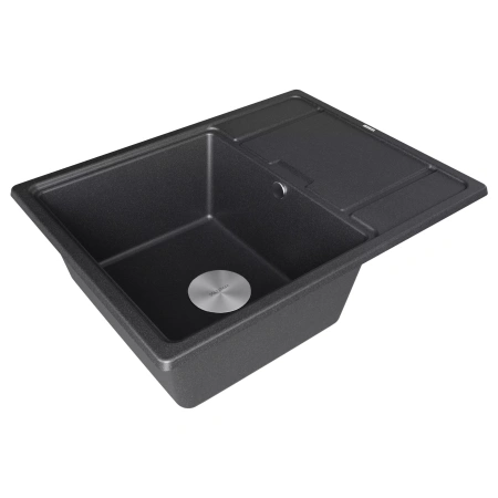 Мойка кухонная Paulmark FLUGEN 50-650 PM216550-BL, искусственный гранит (IT-GRANIT), черный