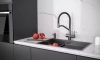 Смеситель для кухни Paulmark RUBERT Ru213175-GM, с подключением к фильтру, вороненая сталь