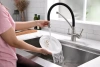 Смеситель для кухни Paulmark Siegen Si213111-BS, с гибким изливом, сталь