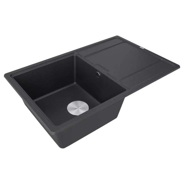 Мойка кухонная Paulmark FLUGEN 50-780 PM217850-BL, искусственный гранит (IT-GRANIT), черный