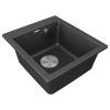 Мойка кухонная Paulmark KANTE 45 PM104651-BL, искусственный гранит (IT-GRANIT), черный