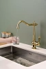 Смеситель для кухни Paulmark Retro Re213226-G, золото