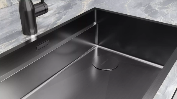 Мойка кухонная Paulmark NEXT-MULTI SINK 58 PM785845-GM, нержавеющая сталь, вороненая сталь