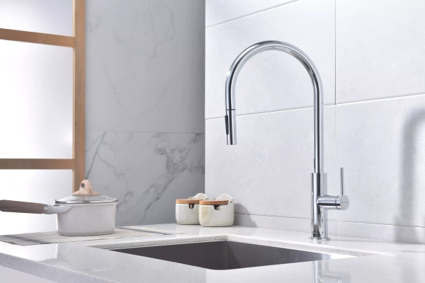 Смеситель для кухни Paulmark Senso Se215180-CR, сенсорный душ / струя, хром