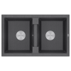 Мойка кухонная Paulmark TANDEM 80/2 PM238150-DG, искусственный гранит (IT-GRANIT), графит