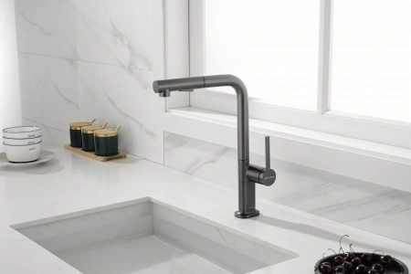 Дозатор для кухонной мойки Paulmark DECUS D004-FI, красный