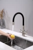 Смеситель для кухни Paulmark Salix Sa213419-BS, с гибким изливом, сталь