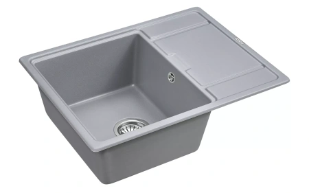 Мойка кухонная Paulmark FLUGEN 50-650 PM216550-GRM, искусственный гранит (IT-GRANIT), серый