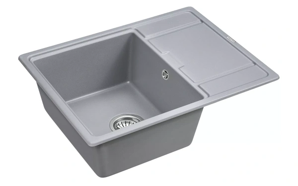 Мойка кухонная Paulmark FLUGEN 50-650 PM216550-GRM, искусственный гранит (IT-GRANIT), серый