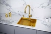 Смеситель для кухни Paulmark UNIVERSAL Un213880-BG, с подключением к фильтру, золото брашированное