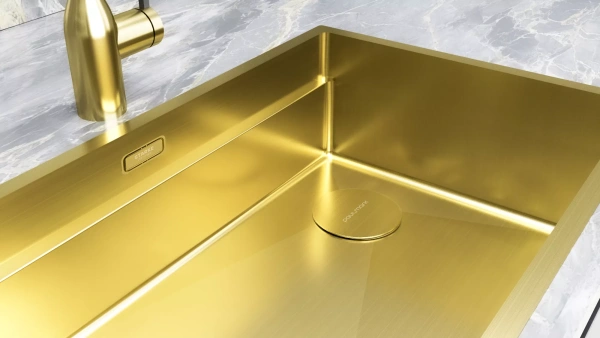 Мойка кухонная Paulmark NEXT-MULTI SINK 54 PM785445-LG, нержавеющая сталь, зотоло