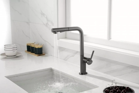 Дозатор для кухонной мойки Paulmark DECUS D004-FI, красный