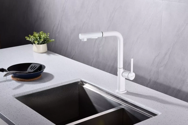 Смеситель для кухни Paulmark Neo Ne214419-WH, белый
