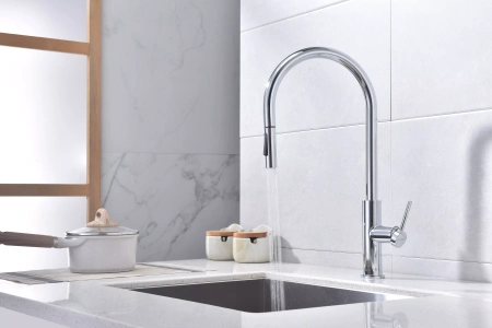 Смеситель для кухни Paulmark Senso Se215180-CR, сенсорный душ / струя, хром